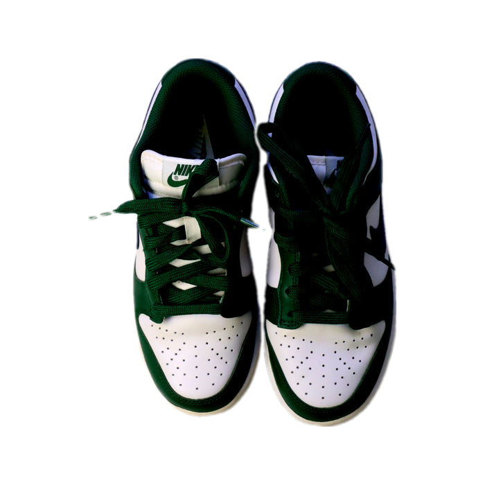 A Green Sneakers from Nike in size 11Y for boy. (Back View)