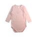 A Pink Long Sleeve Bodysuits from Seed in size 6-12M for girl. (Front View)