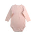 A Pink Long Sleeve Bodysuits from Seed in size 6-12M for girl. (Back View)