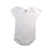 A White Short Sleeve Bodysuits from Petit Bateau in size 6-12M for girl. (Front View)