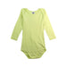 A Yellow Long Sleeve Bodysuits from Petit Bateau in size 12-18M for neutral. (Front View)