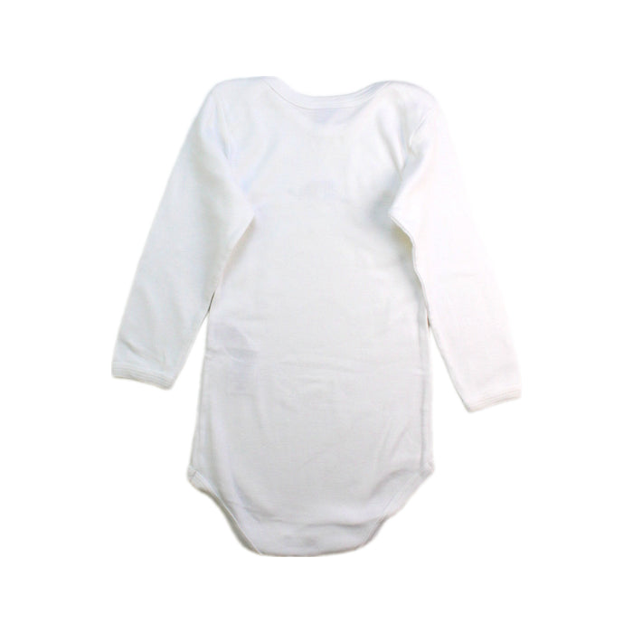 A White Long Sleeve Bodysuits from Petit Bateau in size 3T for boy. (Back View)