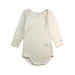 A Ivory Long Sleeve Bodysuits from Petit Bateau in size 12-18M for neutral. (Front View)