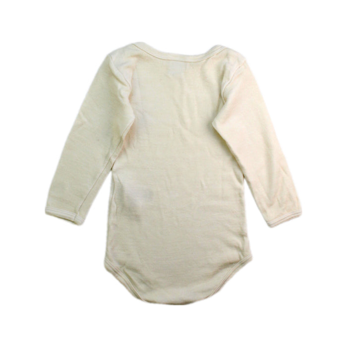 A Ivory Long Sleeve Bodysuits from Petit Bateau in size 12-18M for neutral. (Back View)