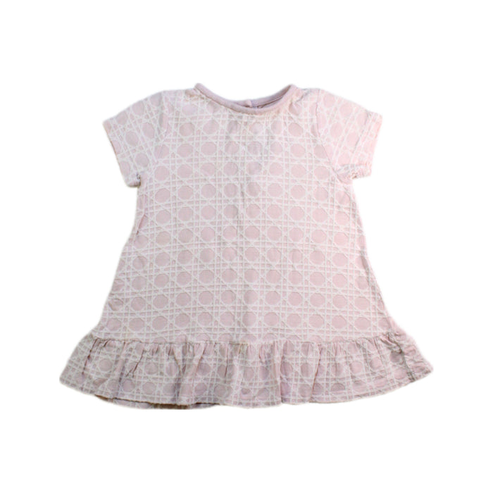 A Pink Short Sleeve Dresses from Dior in size 6-12M for girl. (Front View)