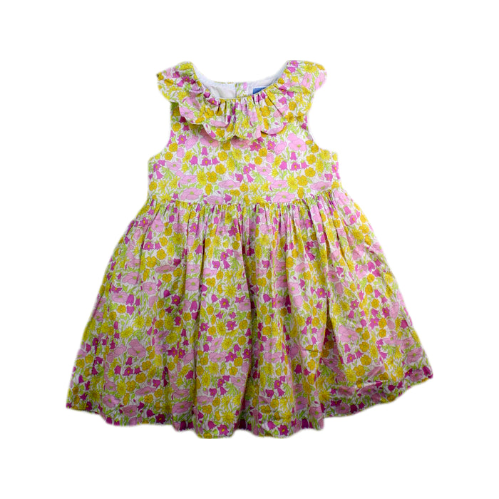 A Pink Sleeveless Dresses from Jacadi in size 18-24M for girl. (Front View)