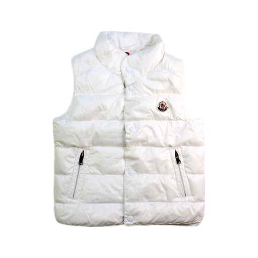 A White Outerwear Vests from Moncler in size 2T for neutral. (Front View)