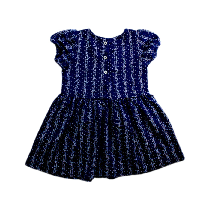 A Blue Short Sleeve Dresses from Ralph Lauren in size 6-12M for girl. (Back View)