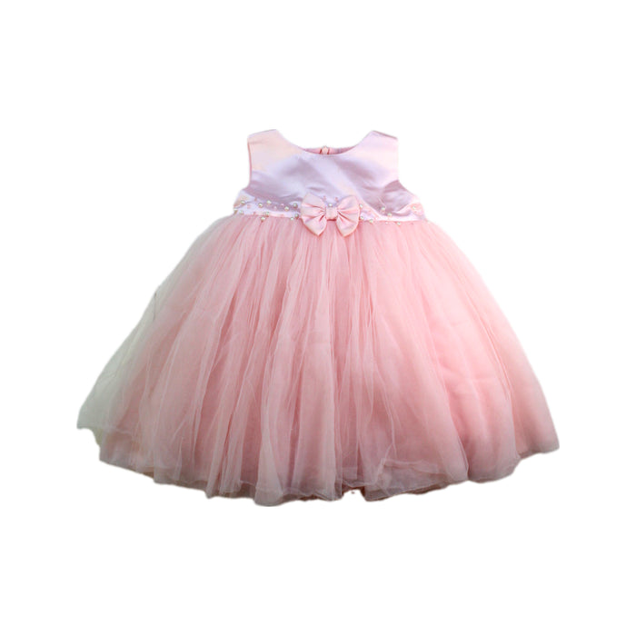 A Pink Sleeveless Dresses from Tulleen in size 12-18M for girl. (Front View)