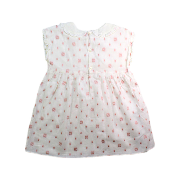 A Pink Sleeveless Dresses from Gucci in size 12-18M for girl. (Back View)