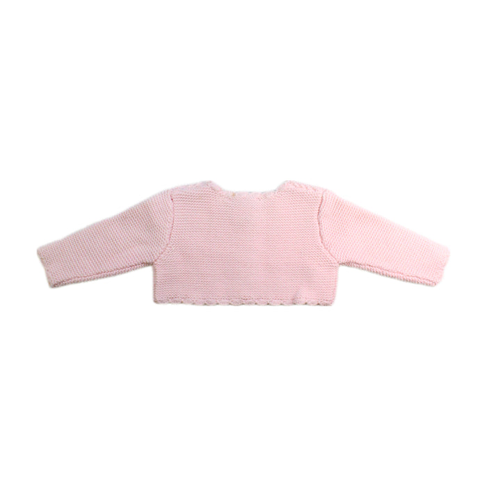 A Pink Cardigans from Sarah Louise in size 0-3M for girl. (Back View)