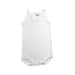 A White Sleeveless Bodysuits from Petit Bateau in size 0-3M for neutral. (Front View)