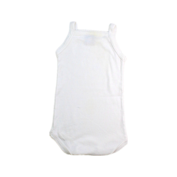 A White Sleeveless Bodysuits from Petit Bateau in size 0-3M for neutral. (Back View)