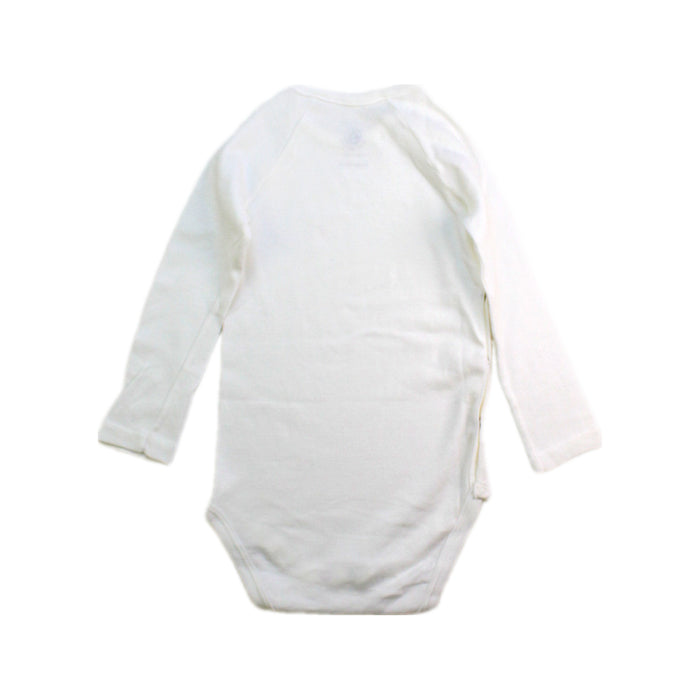 A White Long Sleeve Bodysuits from Petit Bateau in size 12-18M for neutral. (Back View)