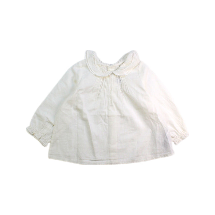 A White Long Sleeve Tops from Bonpoint in size 6-12M for girl. (Front View)