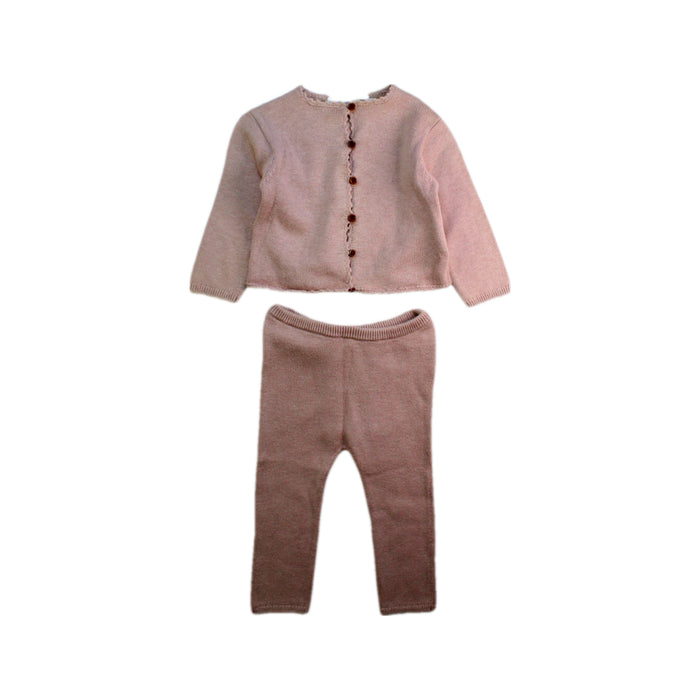 A Pink Pants Sets from Bonpoint in size 3-6M for girl. (Front View)