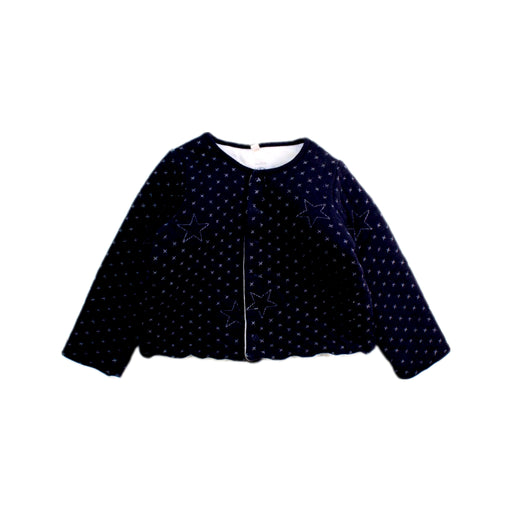 A Navy Lightweight Jackets from Petit Bateau in size 12-18M for girl. (Front View)
