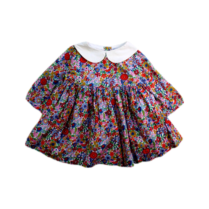 A Multicolour Long Sleeve Dresses from Jacadi in size 3-6M for girl. (Front View)