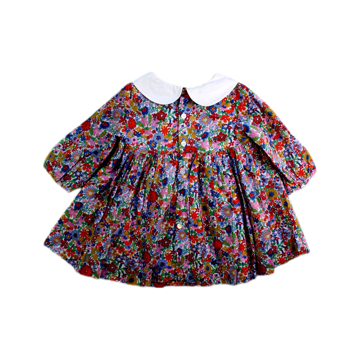 A Multicolour Long Sleeve Dresses from Jacadi in size 3-6M for girl. (Back View)
