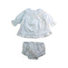 A Ivory Shorts Sets from Nanos in size 0-3M for girl. (Front View)