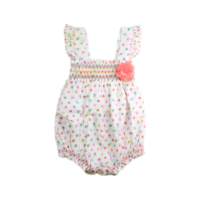 A Multicolour Sleeveless Rompers from Paz Rodriguez in size 0-3M for girl. (Front View)