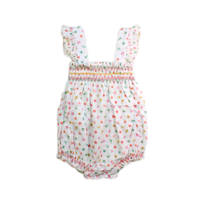 A Multicolour Sleeveless Rompers from Paz Rodriguez in size 0-3M for girl. (Back View)