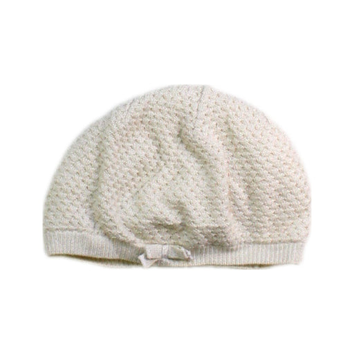 A Beige Beanies from Janie & Jack in size 3-6M for girl. (Front View)