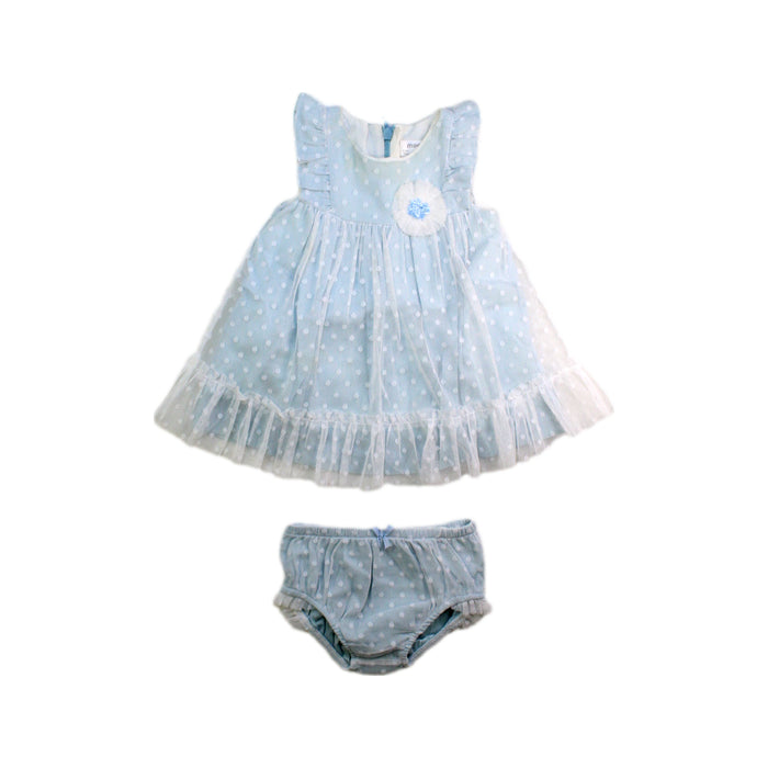 A Blue Dress Sets from Mayoral in size 0-3M for girl. (Front View)