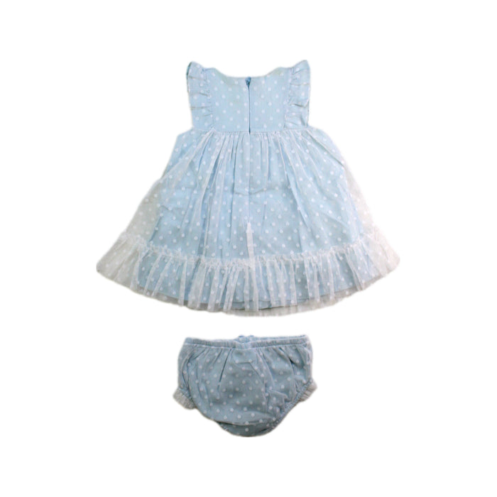 A Blue Dress Sets from Mayoral in size 0-3M for girl. (Back View)