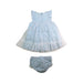 A Blue Dress Sets from Mayoral in size 0-3M for girl. (Back View)