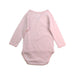 A Pink Long Sleeve Bodysuits from Petit Bateau in size 3-6M for girl. (Back View)