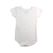 A White Short Sleeve Bodysuits from Petit Bateau in size 3-6M for girl. (Back View)