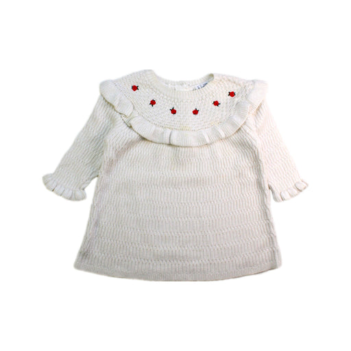 A Ivory Sweater Dresses from Janie & Jack in size 3-6M for girl. (Front View)