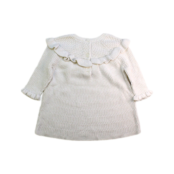 A Ivory Sweater Dresses from Janie & Jack in size 3-6M for girl. (Back View)