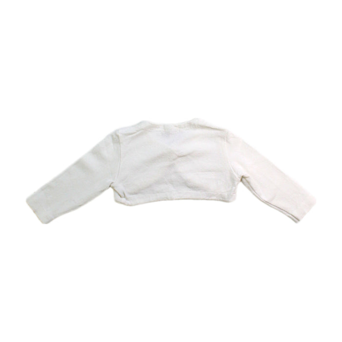 A White Cardigans from Monnalisa in size 6-12M for girl. (Back View)