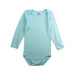 A Teal Long Sleeve Bodysuits from Petit Bateau in size 3T for neutral. (Front View)