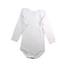 A White Long Sleeve Bodysuits from Petit Bateau in size 3T for neutral. (Back View)