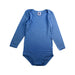 A Blue Long Sleeve Bodysuits from Petit Bateau in size 18-24M for neutral. (Front View)