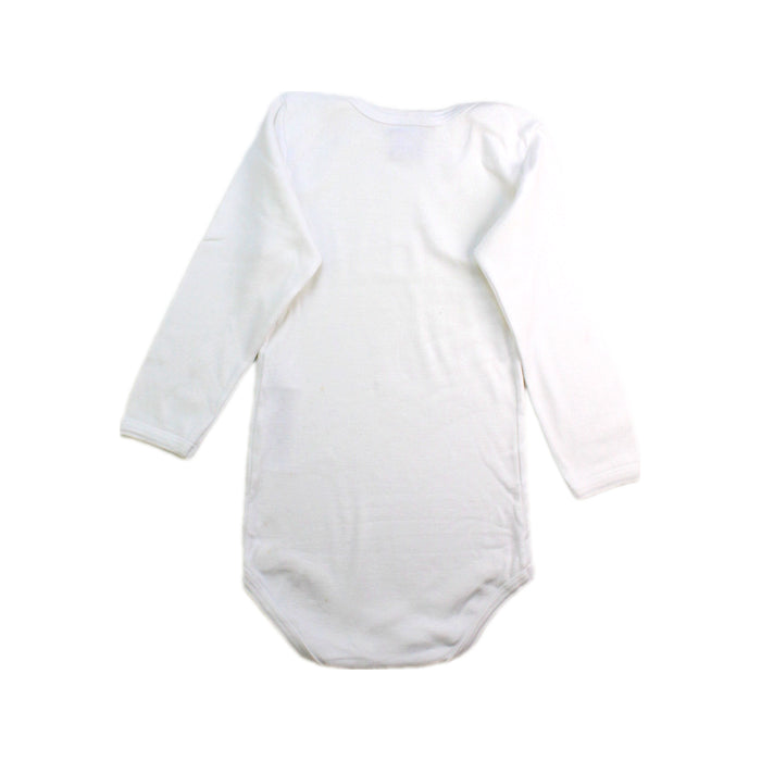 A White Long Sleeve Bodysuits from Petit Bateau in size 18-24M for neutral. (Back View)