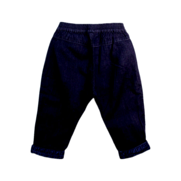 A Navy Jeans from Fendi in size 6-12M for boy. (Back View)