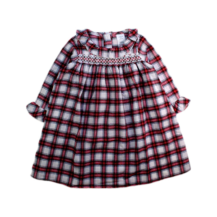 A Red Long Sleeve Dresses from Janie & Jack in size 6-12M for girl. (Front View)