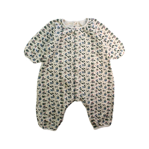A White Long Sleeve Rompers from Petit Bateau in size 6-12M for girl. (Front View)