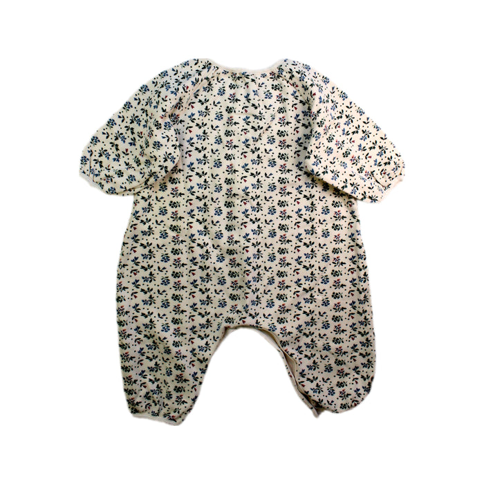 A White Long Sleeve Rompers from Petit Bateau in size 6-12M for girl. (Back View)