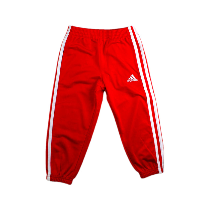 A Red Active Pants from Adidas in size 3T for neutral. (Front View)