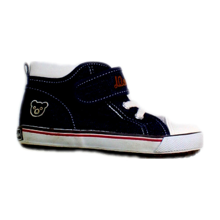 A Navy Sneakers from Double B Mikihouse in size 3T for boy. (Front View)
