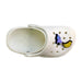 A White Slip Ons from Crocs in size 18-24M for neutral. (Front View)