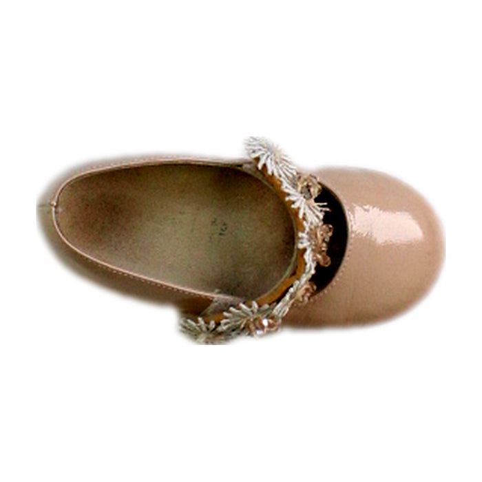 A Beige Flats from Babywalker in size 18-24M for girl. (Front View)