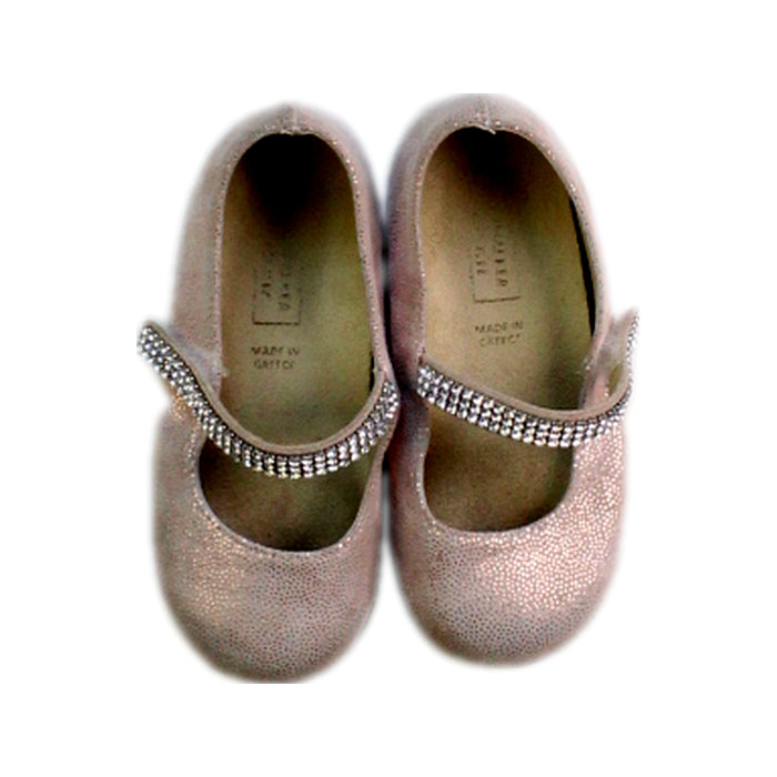 A Metallic Flats from Babywalker in size 18-24M for girl. (Back View)