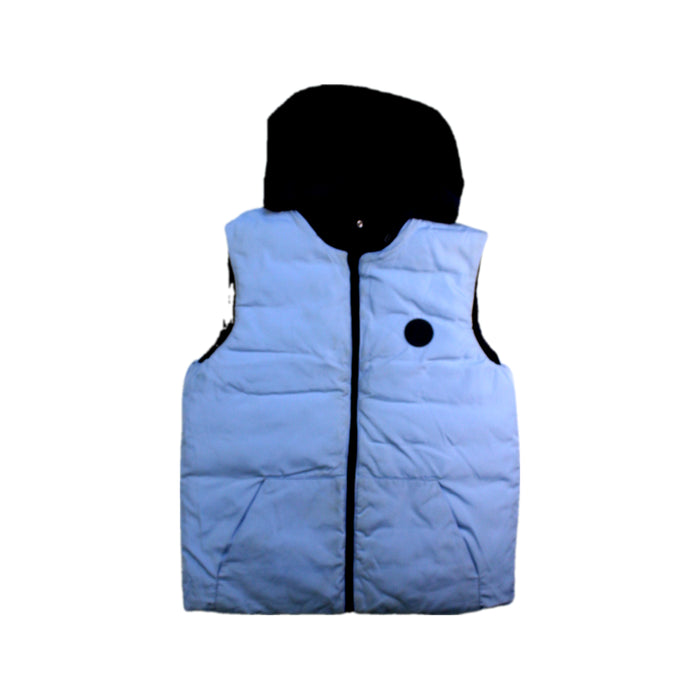 A Navy Outerwear Vests from Jacadi in size 10Y for boy. (Back View)