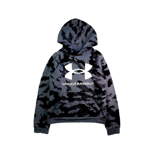 A Black Hooded Sweatshirts from Under Armour in size 10Y for boy. (Front View)